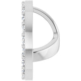 14K White 1/4 CTW Natural Diamond Halo-Style Earring Jackets