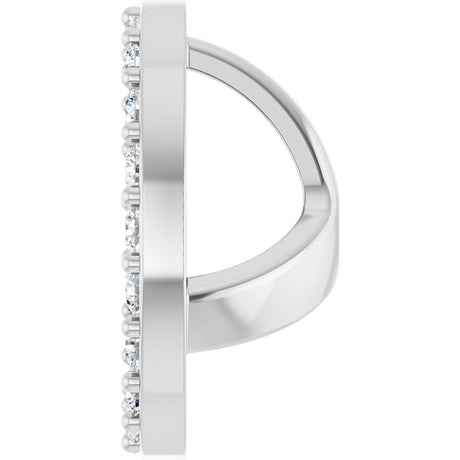 14K White Gold 1/3 CTW Lab-Grown Diamond Halo-Style Earring Jackets