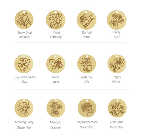 14K White Daisy April Birth Flower Pendant