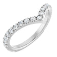 14K White Gold 1/2 CTW Lab-Grown Diamond  French-Set Contour Band