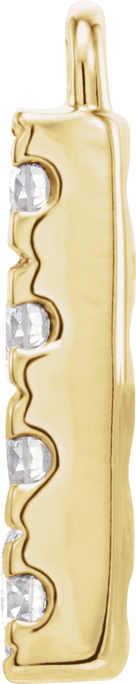 14K Yellow .05 CTW Natural Diamond Bar Dangle