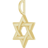 14K Yellow Star of David Pendant