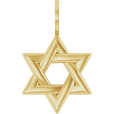 14K Yellow Star of David Pendant