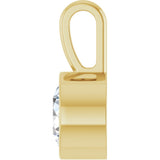 14K Yellow Gold 1/2 CT Lab-Grown Diamond Bezel-Set Solitaire Pendant
