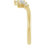 14K Yellow 3/8 CTW Natural Diamond Contour Band