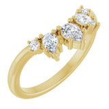 14K Yellow Gold 3/8 CTW Natural Diamond Contour Band