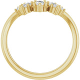 14K Yellow Gold 3/8 CTW Lab-Grown Diamond Contour Band
