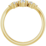 14K Yellow 3/8 CTW Lab-Grown Diamond Contour Band