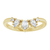 14K Yellow 3/8 CTW Natural Diamond Contour Band