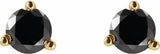 14K Yellow Gold 3/4 CTW Natural Black Diamond Earrings