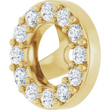 14K Yellow Gold 1/6 CTW Natural Diamond Halo-Style Earring Jackets
