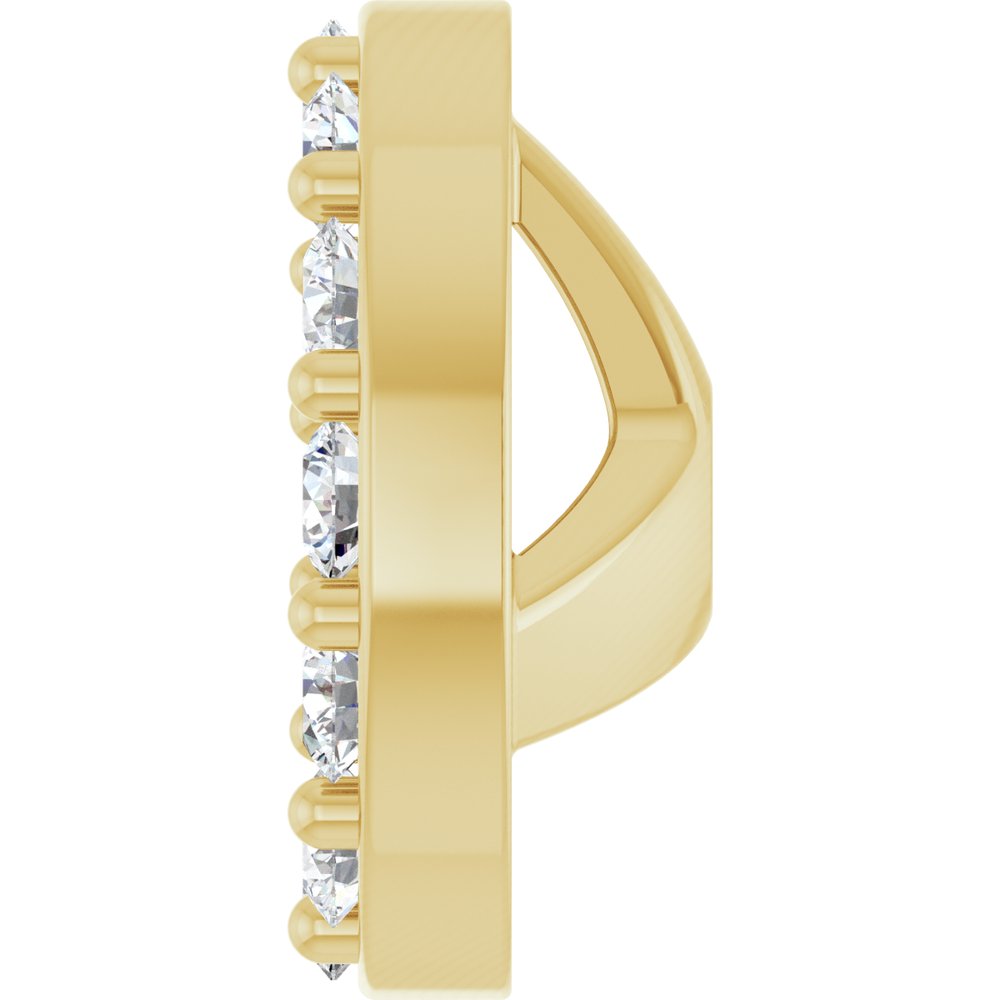 14K Yellow Gold 1/6 CTW Natural Diamond Halo-Style Earring Jackets