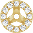 14K Yellow Gold 1/6 CTW Natural Diamond Halo-Style Earring Jackets