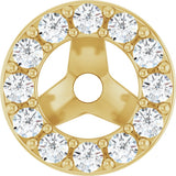 14K Yellow Gold 1/6 CTW Natural Diamond Halo-Style Earring Jackets