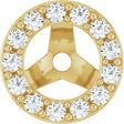 14K Yellow 1/6 CTW Natural Diamond Halo-Style Earring Jackets