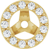14K Yellow 1/6 CTW Natural Diamond Halo-Style Earring Jackets