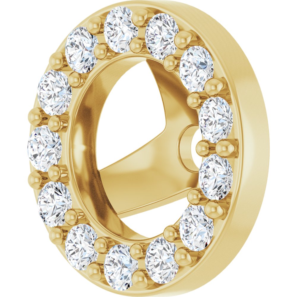 14K Yellow 1/6 CTW Natural Diamond Halo-Style Earring Jackets