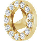 14K Yellow 1/6 CTW Natural Diamond Halo-Style Earring Jackets