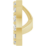 14K Yellow 1/6 CTW Natural Diamond Halo-Style Earring Jackets