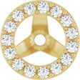 14K Yellow 1/5 CTW Natural Diamond Halo-Style Earring Jackets