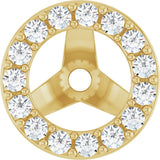 14K Yellow 1/5 CTW Natural Diamond Halo-Style Earring Jackets