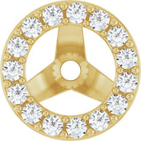 14K Yellow Gold 1/5 CTW Natural Diamond Halo-Style Earring Jackets