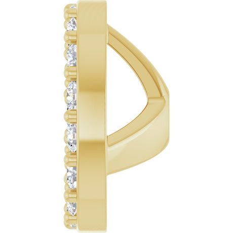 14K Yellow 1/5 CTW Natural Diamond Halo-Style Earring Jackets