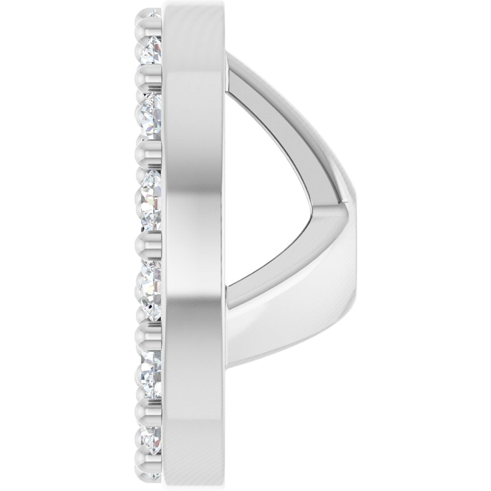 14K White 1/5 CTW Natural Diamond Halo-Style Earring Jackets