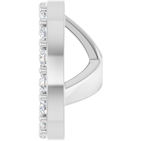 14K White 1/5 CTW Natural Diamond Halo-Style Earring Jackets