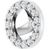 14K White 1/5 CTW Natural Diamond Halo-Style Earring Jackets