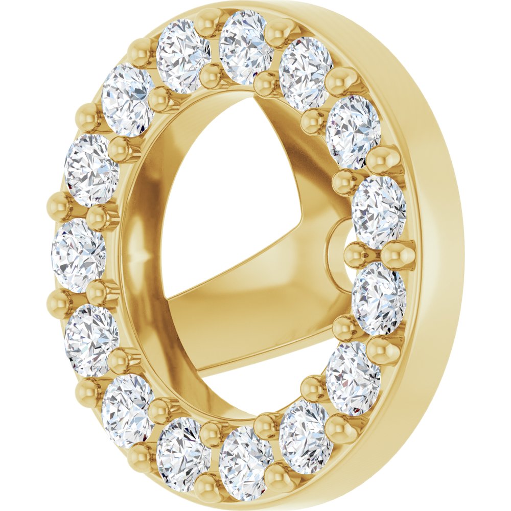 14K Yellow Gold 1/5 CTW Natural Diamond Halo-Style Earring Jackets