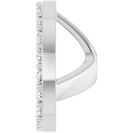 14K White Gold 1/4 CTW Lab-Grown Diamond Halo-Style Earring Jackets
