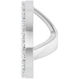 14K White Gold 1/4 CTW Natural Diamond Halo-Style Earring Jackets