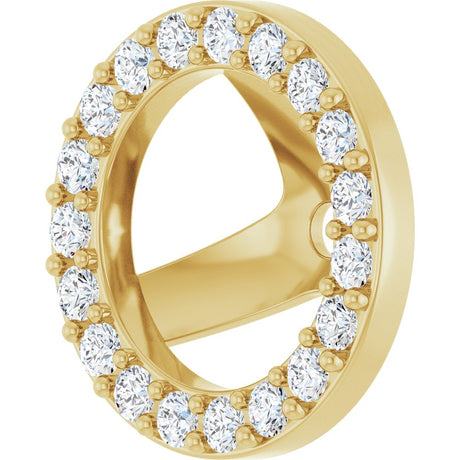 14K Yellow Gold 1/4 CTW Natural Diamond Halo-Style Earring Jackets