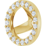 14K Yellow Gold 1/4 CTW Natural Diamond Halo-Style Earring Jackets