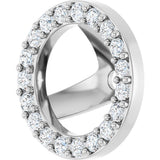 14K White Gold 1/4 CTW Lab-Grown Diamond Halo-Style Earring Jackets
