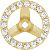 14K Yellow 1/4 CTW Lab-Grown Diamond Halo-Style Earring Jackets