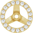 14K Yellow Gold 1/4 CTW Natural Diamond Halo-Style Earring Jackets