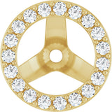 14K Yellow Gold 1/4 CTW Natural Diamond Halo-Style Earring Jackets