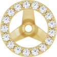 14K Yellow Gold 1/4 CTW Lab-Grown Diamond Halo-Style Earring Jackets