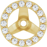 14K Yellow Gold 1/4 CTW Lab-Grown Diamond Halo-Style Earring Jackets