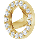 14K Yellow Gold 1/4 CTW Lab-Grown Diamond Halo-Style Earring Jackets