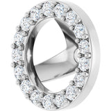 14K White Gold 1/5 CTW Natural Diamond Halo-Style Earring Jackets