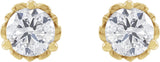 14K Yellow 1/2 CTW Lab-Grown Diamond Vintage-Inspired Earrings