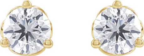 14K Yellow 1/2 CT Lab-Grown Diamond Scroll Earrings