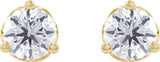 14K Yellow 3/8 CTW Natural Diamond Scroll Earrings