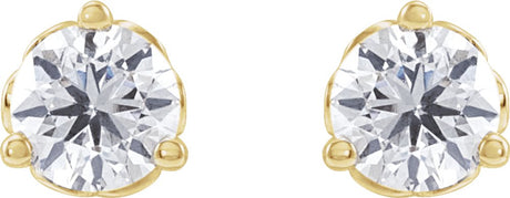 14K Yellow 3/8 CTW Natural Diamond Scroll Earrings