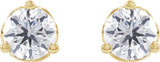 14K Yellow 1/2 CT Lab-Grown Diamond Scroll Earrings