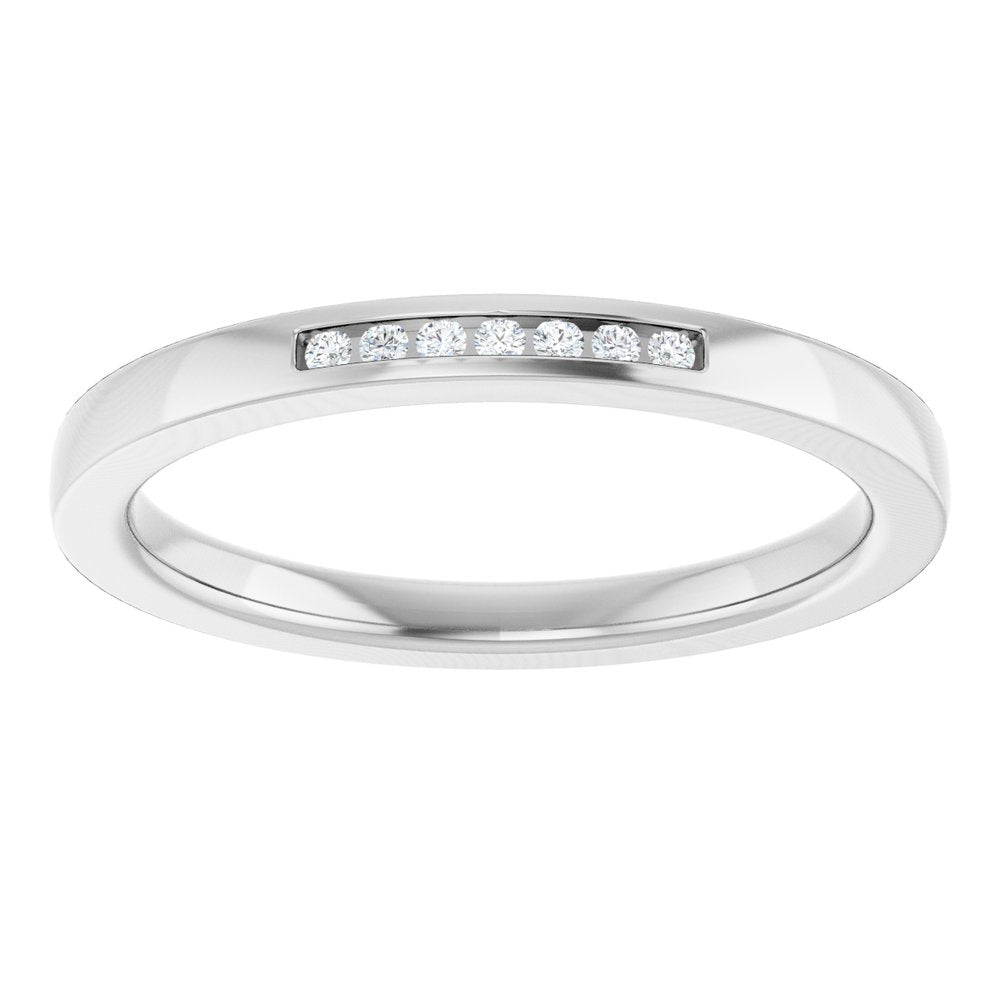 10K White Gold .03 CTW Natural Diamond Anniversary Band
