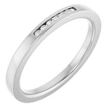 10K White Gold .03 CTW Natural Diamond Anniversary Band